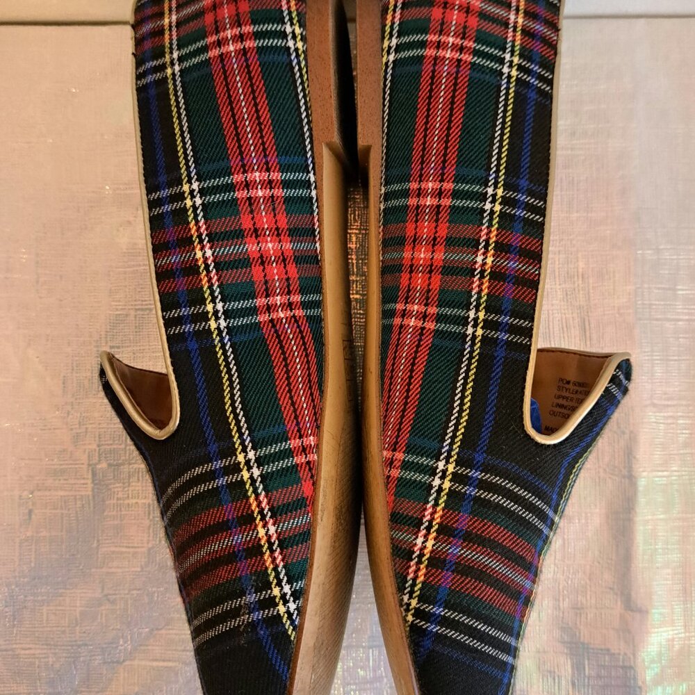 J. Crew Plaid Flats in Red and Blue - Picture 6 of 7